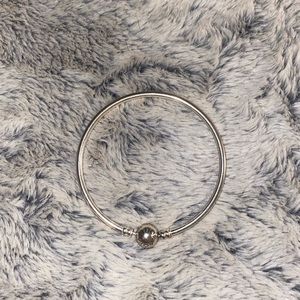 Pandora Moments Classic Iconic Charm Bangle 925 ALE Sterling Silver